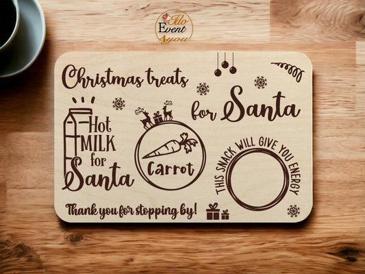 Handcrafted Santa's Christmas Eve Treat Plaques – Personalize Your Festive Tradition!