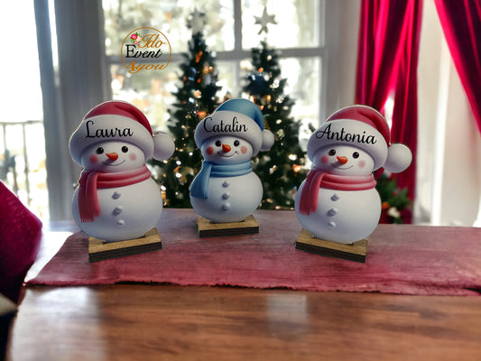 Personalised Family Snowman Table Ornament: Add a Unique Touch to Your Holiday Décor